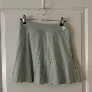 Golf Flairway Sage Scallop Hem Active Skirt